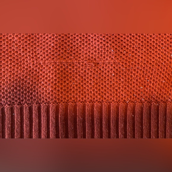 ☘️ Joseph A sweater. Burnt orange color. Knitted short sleeve - Picture 7 of 8